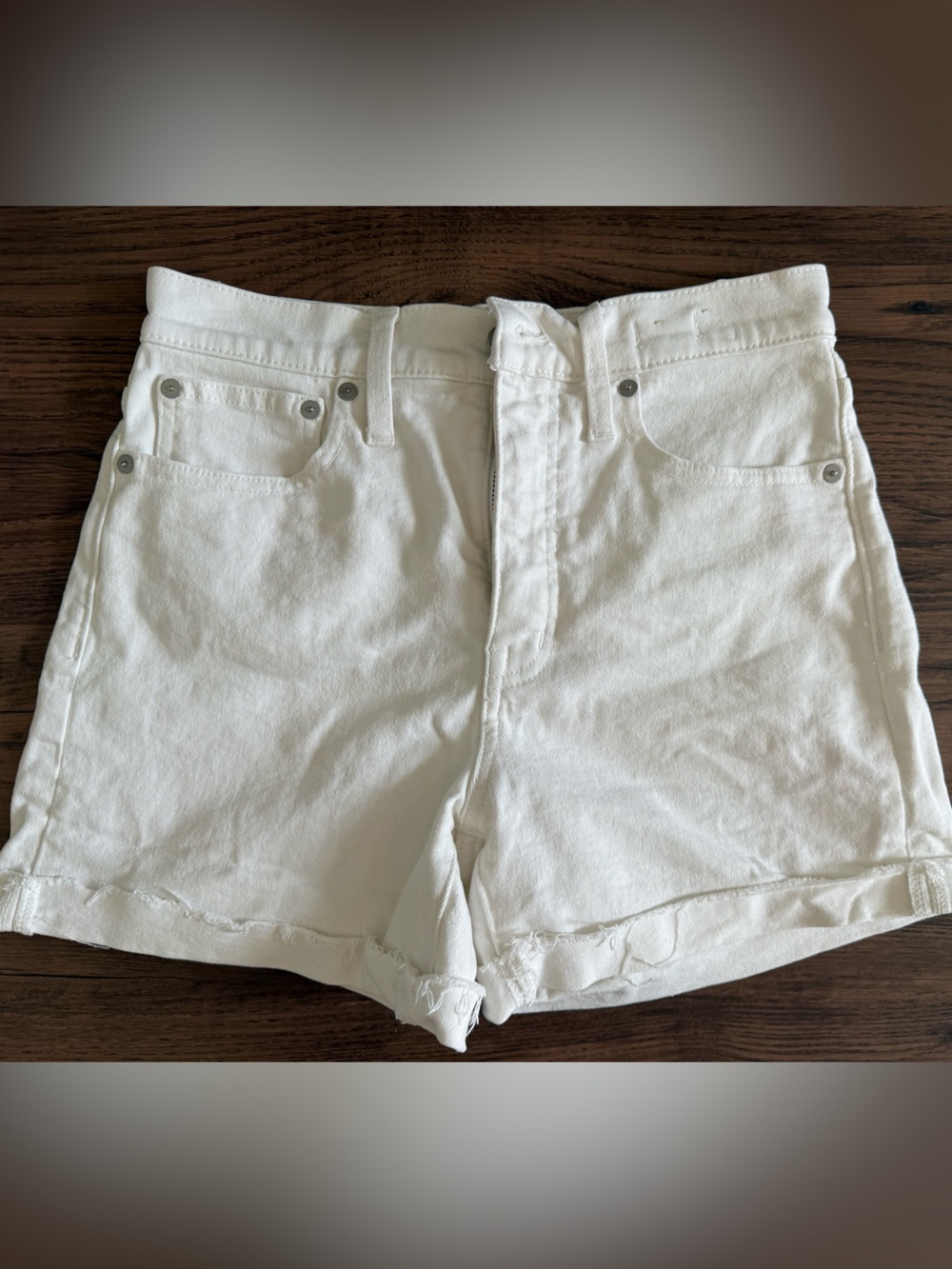 White High-Rise Women’s Denim Shorts